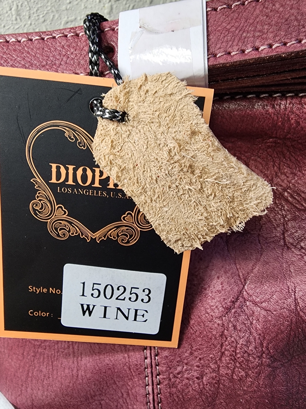 Diophy vintage-style doctor Bag (Style No. 150253). Soft Leather New - Picture 5 of 10